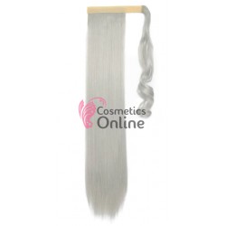 Extensie de par coada cu clema si arici dreapta de 60cm cod MST-4110 Silver Blue